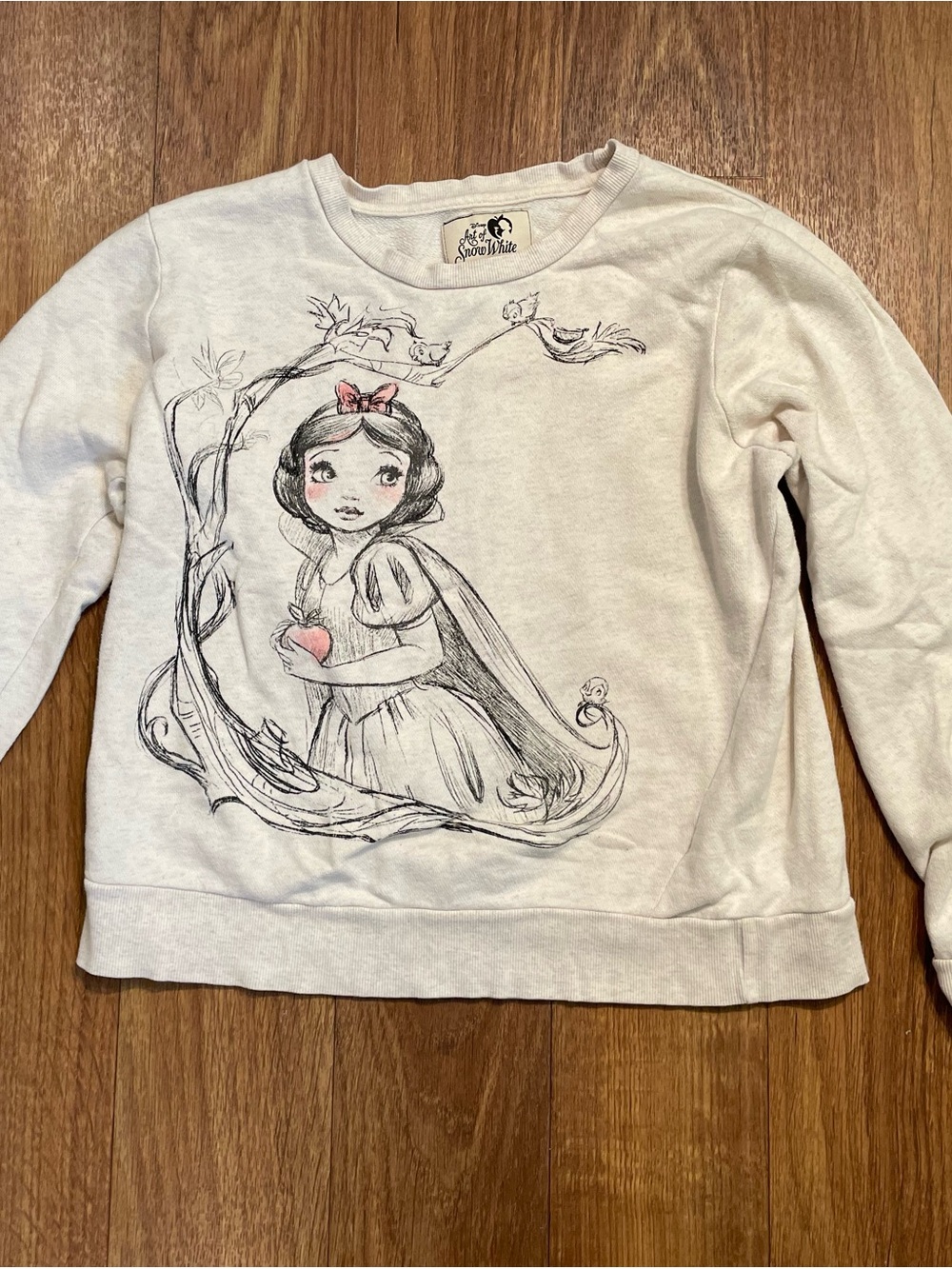 Disney Art Of Snow White Sweatshirt Graphic Design Student Crewneck Medium